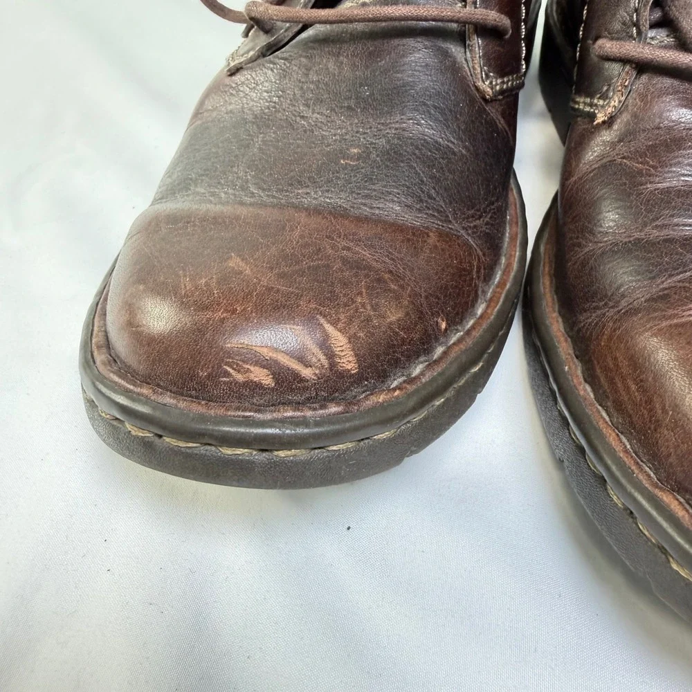 Clarks‎ Stratton Limit Lace Up Chukka Ankle Boots in Brown Leather Size 8